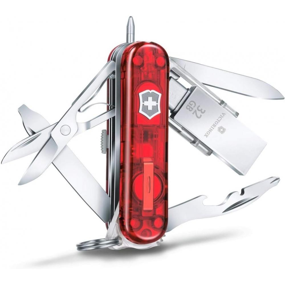 Victorinox Multi Function Knife With Led Light And Ballpoint Pen   Midnight Man