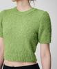 MUSINSA STANDARD WOMAN Women'S Fancy Yarn Crew Neck Short Sleeve Knit [Light Green]