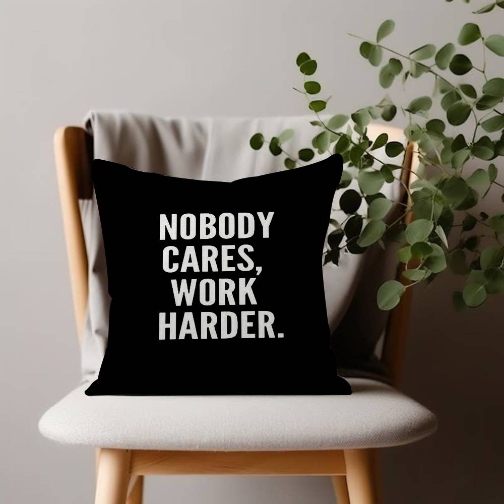 Motivational Quotes Black Minimalist Pillow Cover Sofa Cushion Cover Home Room Decoration Children Gift