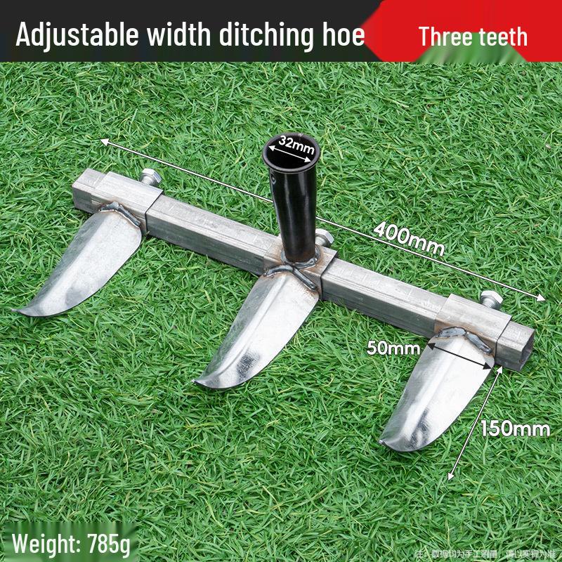 Garlic Ditch Digger: Specialized Tool for Planting and Sowing with Pull Hook and Rake Hoe