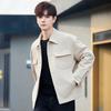 Men's Coat Spring and Autumn Trend Casual High Sense Ruffian Handsome Loose Men's Lapel Top Jacket