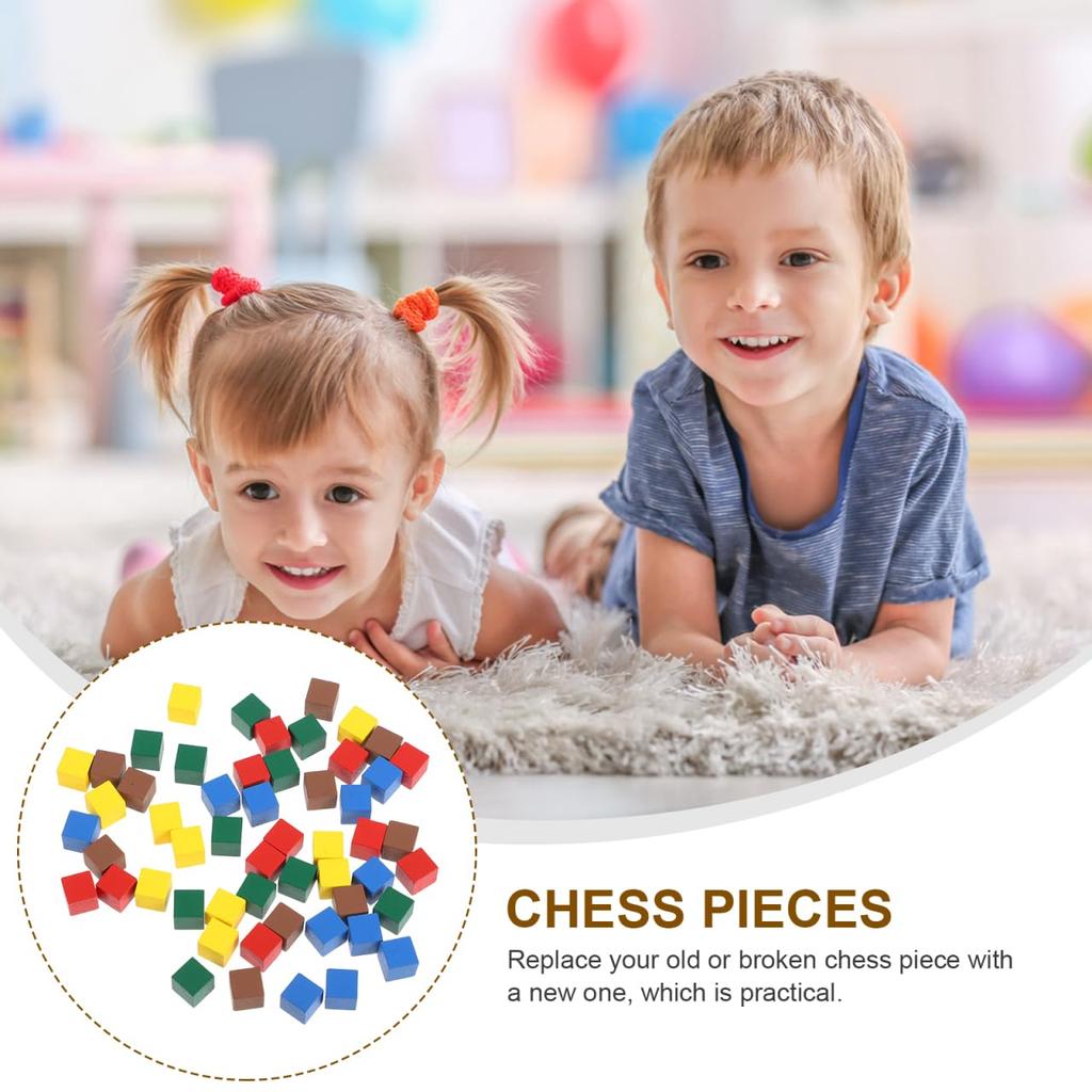 Generic Board Game Chess Pieces, 250 Squares, Tabletop Game Components, Kids Toy