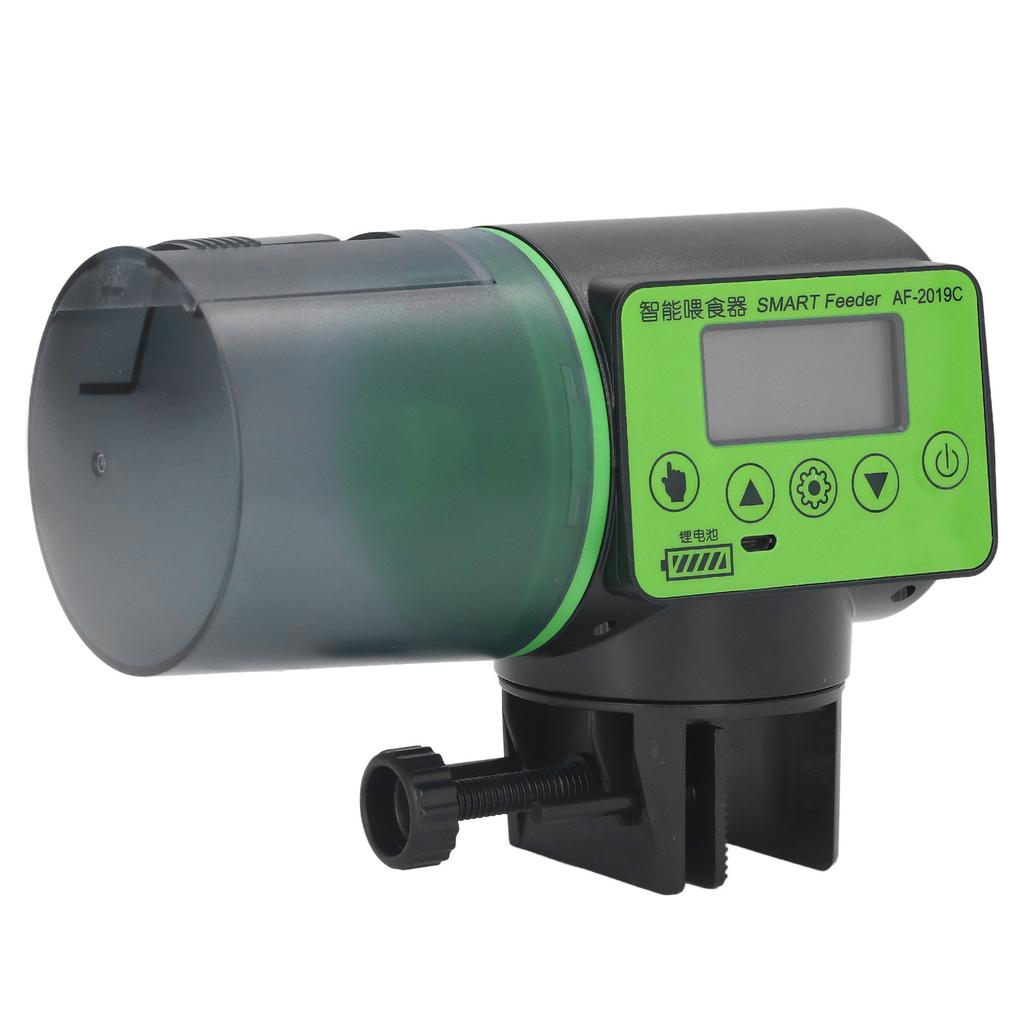 Automatic Fish Feeder Timing Rechargeable Silent Safe Fish Tank Food Dispenser for Aquarium 200ml