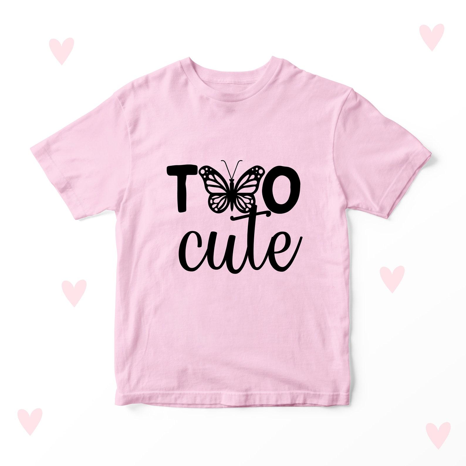 Two Butterfly 2nd Birthday Shirt - Girls Cotton Tee 140