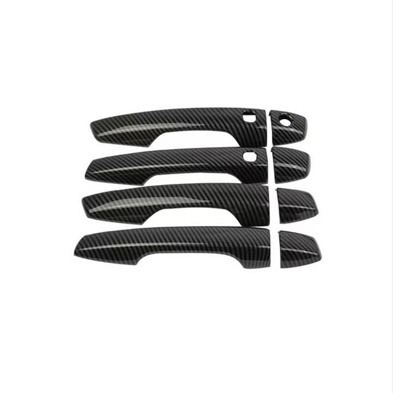Carbon Fiber Car Side Door Handles Cover Trim For Mitsubishi Outlander -2024