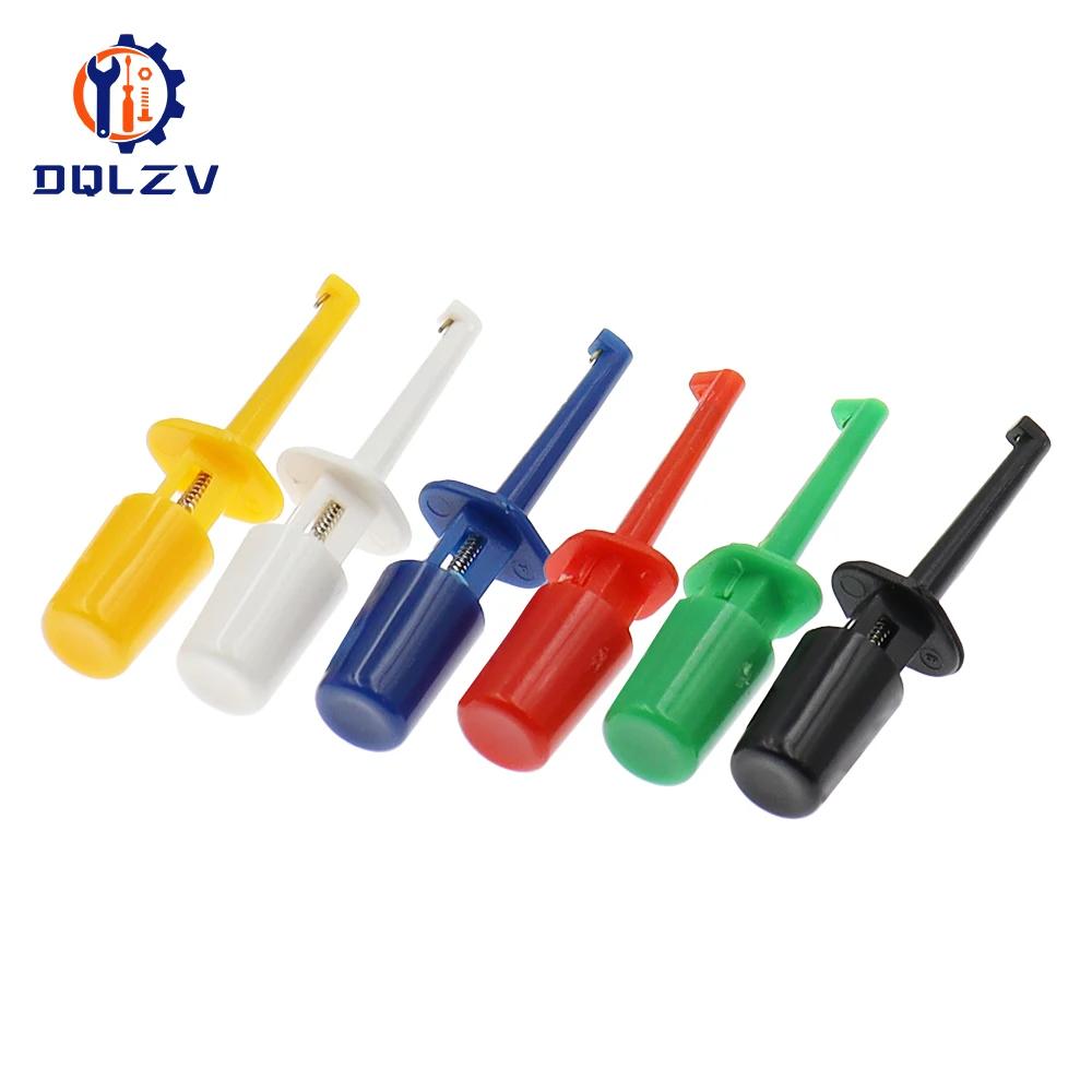 

Mini Large Single Test Hook Clip Test Probe for Electronic Testing IC Grabber Small Size Round Crocodile Clip Hook Test Clip Red&5PCS