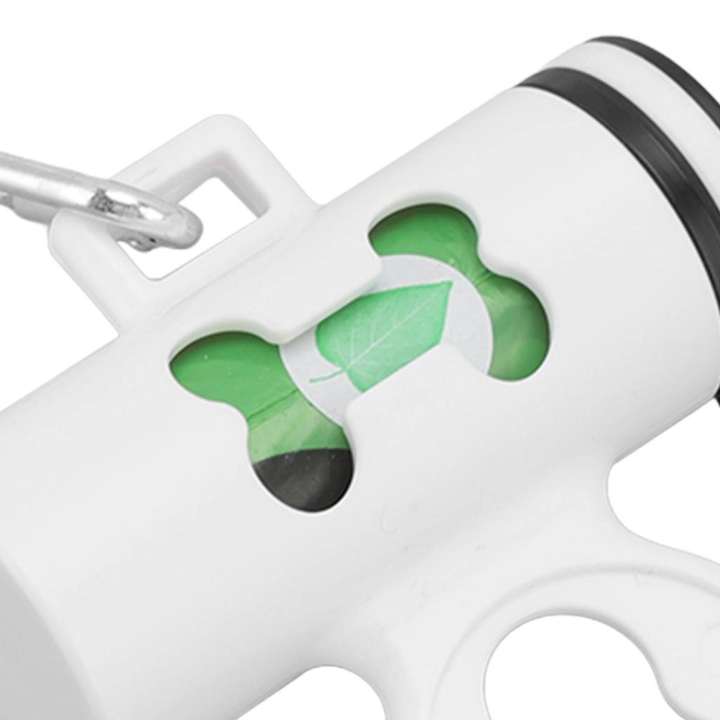 Dog Poop Bag Dispenser Dog Poop Waste Bag Holder Dispenser with Metal Carabiner and 1 Roll of Waste Bags