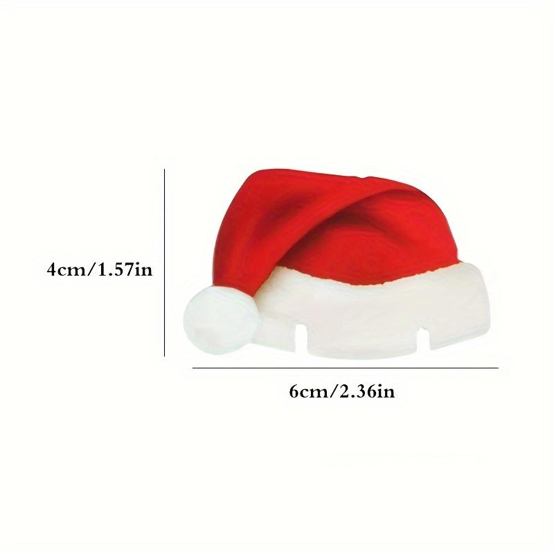 10ks Vánoční pohár přání Santa Hat Sklenice na víno Dekor Vánoční ozdoby na stromeček pro domácnost Vánoční dekorace Party Dekor Novoroční dárky