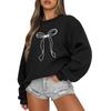 Women  Tops Women's Long Sleeve Sweatshirt Casual Crewneck Loose Fit Pollover Fleece Tops