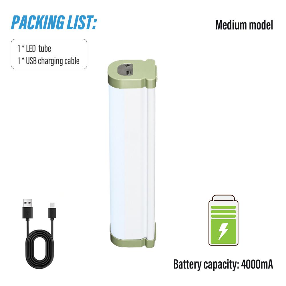 High Bright LED Magnetic Tube, Portable Camping Light with Magnet and Hook, 5 Lighting Modes, for Emergency, Night Market