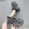 Mode Strass Plateau Chunky Sneakers Dames Herfst Nieuw Hoogte Verhogend Ademend Casual Sneakers voor Dames Maat 35-40