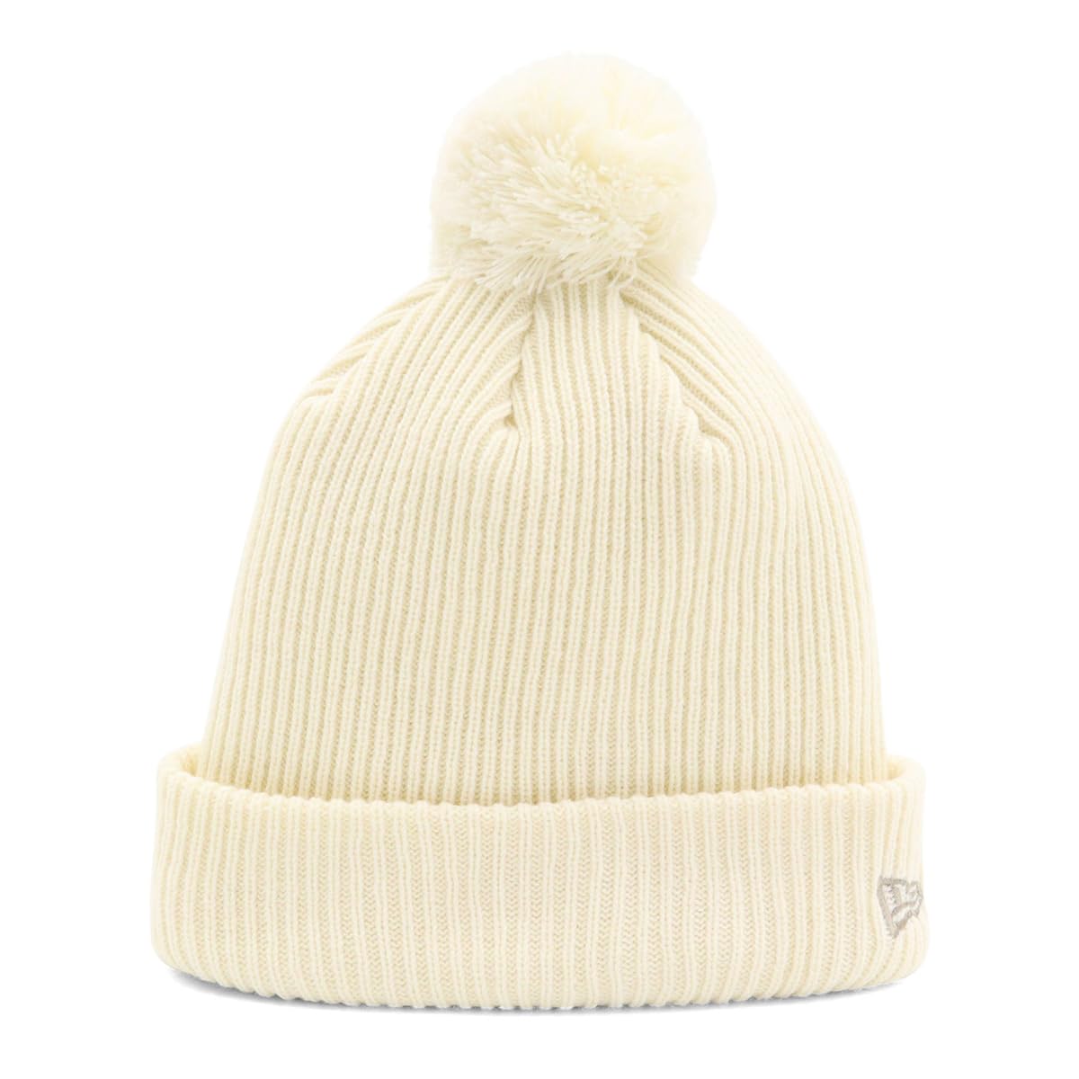 

New Era Free Pom Pom Knit Rib Hat, Off-White