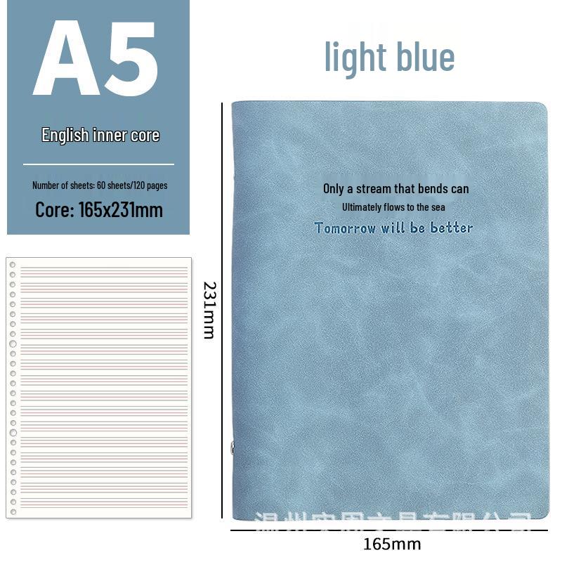 A5 Loose-Leaf English Notebook: Four-Line & Three-Grid Format for Elementary & Junior High Students, B5 English Vocabulary Notebook.