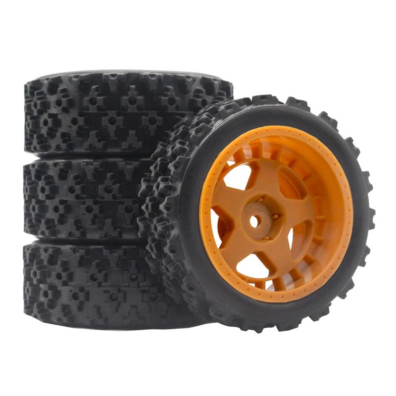 4pcs 70MM Rally Tires Rubber Tire Wheel Tyre for Tamiya XV01 XV02 TT01 TT02 PTG-2 1/10 RC Rally Racing Car Upgrade Parts
