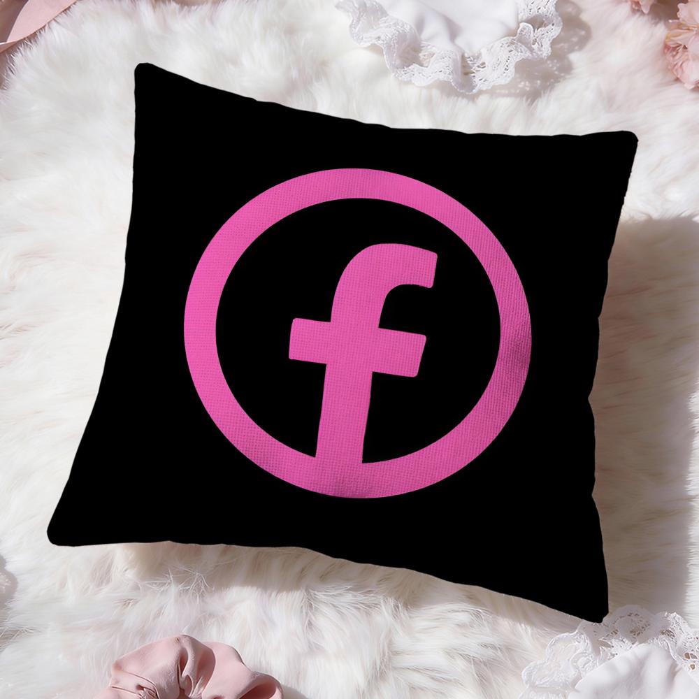 Classic Logo F-facebook Cushion Cover Premium Comfort Reversible Pillow Cove -Two In One Design for Any Room & Car Interior