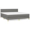 3140546 vidaXL Divan Bed with Mattress Dark Grey 160x200cm Fabric
