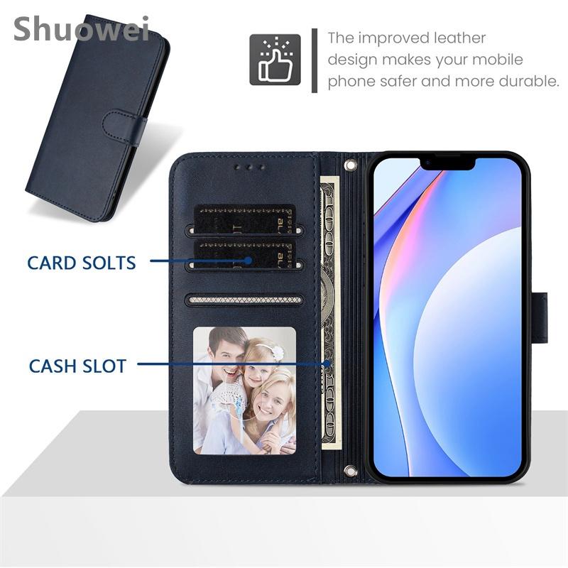 Für OPPO A1 A1X A2 A11 A11S A32 A40 A40M A52 A60 A72 A80 A92 A92S 2020 Pro 4G 5G Klapp-Leder-Brieftaschen-Hülle Schutz Kartenhalter Abdeckung
