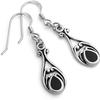 Women's Fashion Earrings Retro Silver Waterdrop Shaped Drop Dangle Earring Boho Party Hollow Hook Earring Jewelry