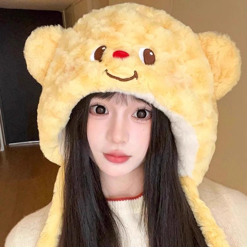 Little Bear Hat Animal Warm Plush Hat Autumn And Winter Thick Women