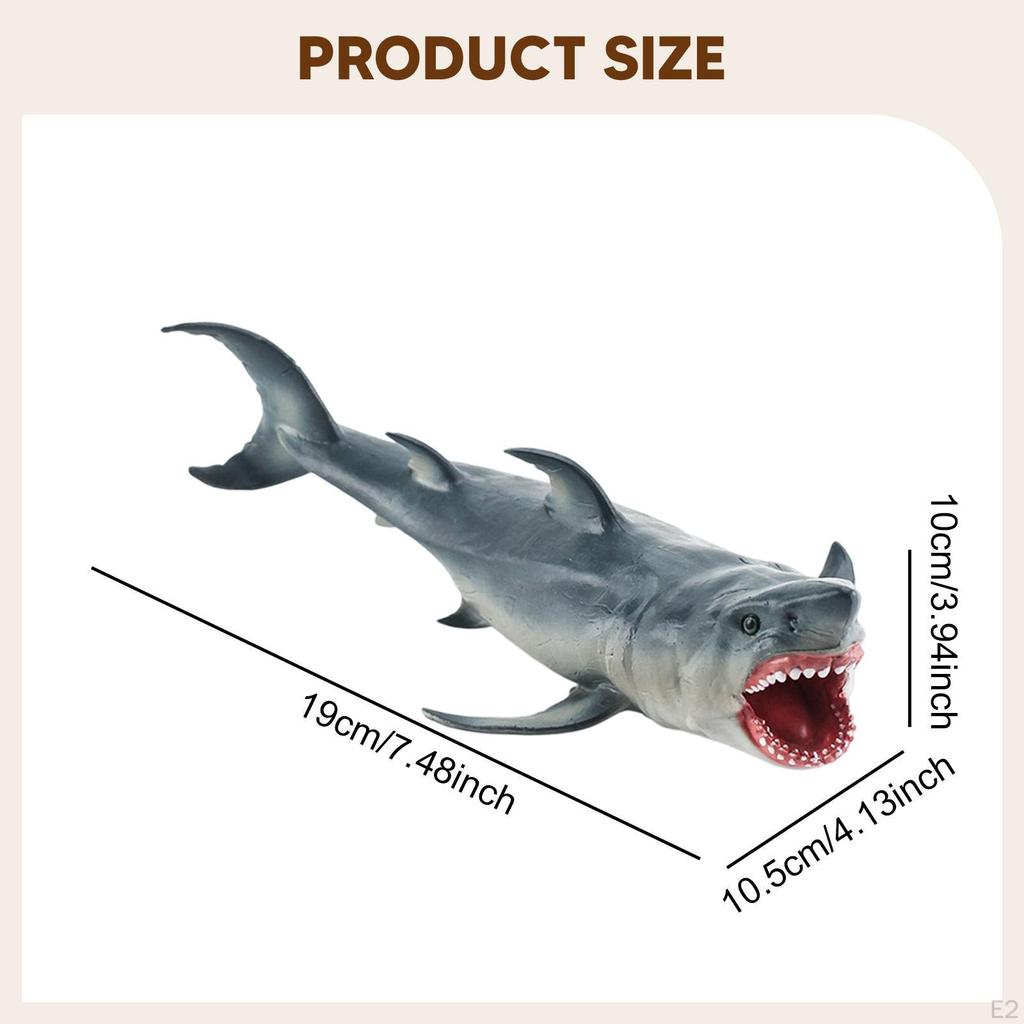 Great White Shark Figurine Learning Toy Party Favor Decorative Collectible Marine Creature Model