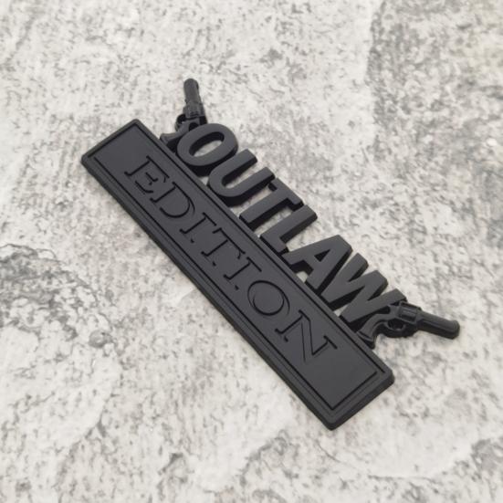 Emblema Metallico 3D per Auto OUTLAW Adesivo Lettera Cromata per Carrozzeria e Portellone Posteriore Distintivo Auto in Lega di Zinco Decalcomania Esterna Impermeabile Resistente ai Graffi