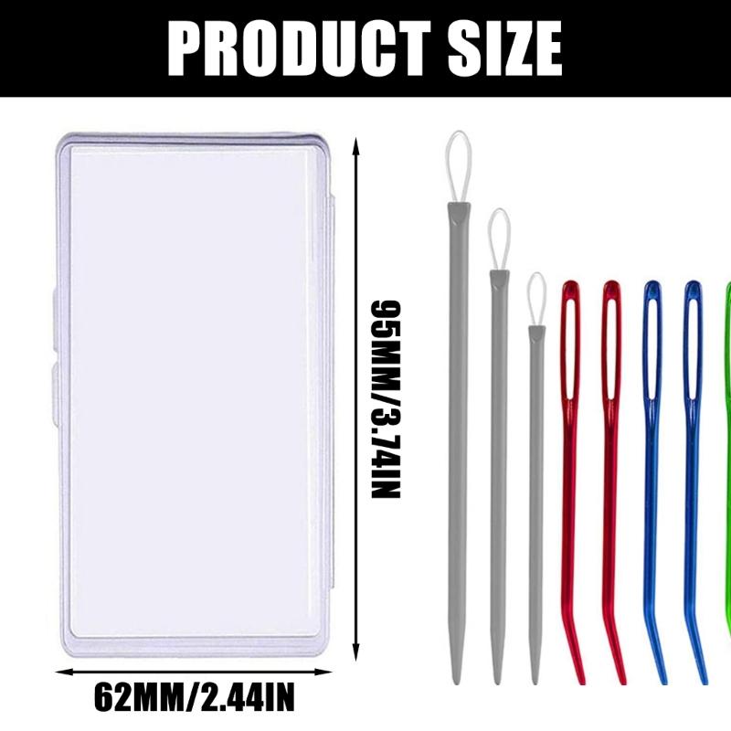 17Pcs Sewing Knitting Needle Set 8 Bent Tip Tapestry Needle, 6 Large Eye Yarn Needle, 3 Wool Needle for Hand Knitting
