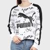 Puma Sweter damski dzianinowy Classics Logo Crew Aop Sweter biały 595214-52
