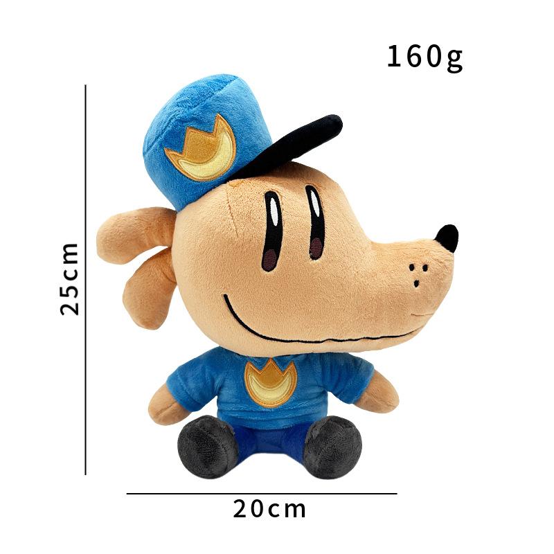 New 25cm Dog Man Plush Game Peripheral Anime 2025 Cartoon Big Belly Captain Plush Toy Doll Sofa Pillow Ornaments Childrens Gift