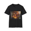Magic Burning Pentagram Witches Pentacle T-Shirt Gift Black Tee