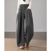 TERRE BLEUE Women's Polka Dot Loose Fit Wide-Leg Casual Pants