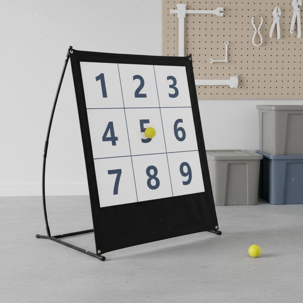 9 Hole Target Net Fun Practice Sports Equipment Portable for Backyard, Beginners