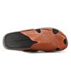 Hot Sale Summer Men's Casual Leather Slippers Male Breathable Flats Hollow Out Shoes Outdoor Daily Men Comfortable Slippers