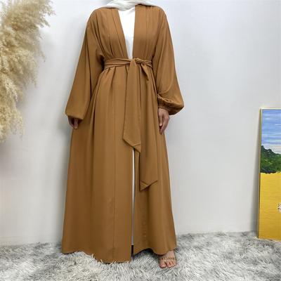 S-XXL Mehrfarbige optionale Damenrobe, Strickjacke in sauberer Farbe, religiöser Stil