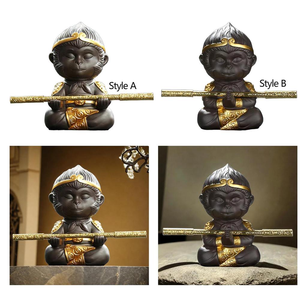 Figurine Tea Pet Sculpture Small Ornament Statue for Table Office Home Tea Room Decor