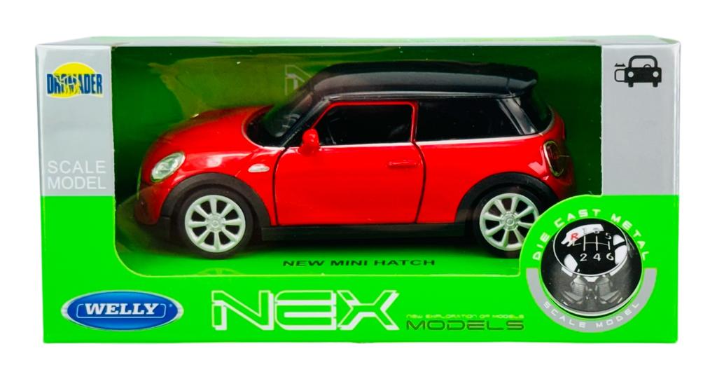 WELLY NEW MINI HATCH RED 1:34 43696