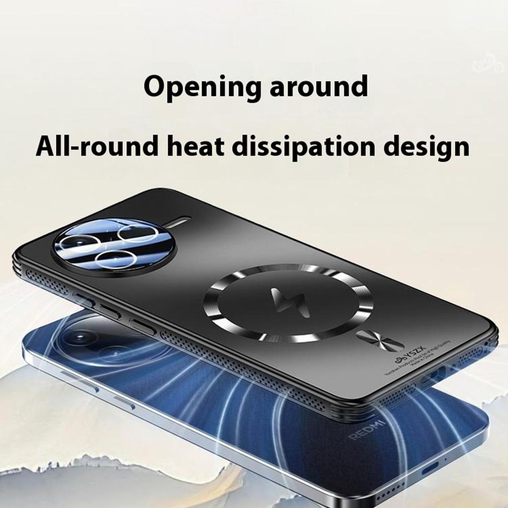 For Xiaomi Redmi K80 5G/Poco F7 Pro 5G Case Compatible with MagSafe Matte PC+TPU Heat Dissipation Phone Cover