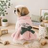 Pet Circle Dog Sweater Small Breed Puppies Soft Fleece Embroidered Letter Dress Pink
