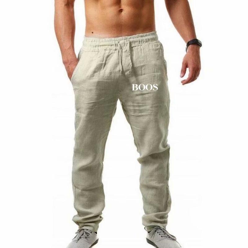 Pantaloni sportivi moda pantaloni lunghi lino sciolto Casual traspirante  all'aperto estate uomo da uomo acquista in modo economico — spedizione  gratuita, recensioni reali con foto — Joom