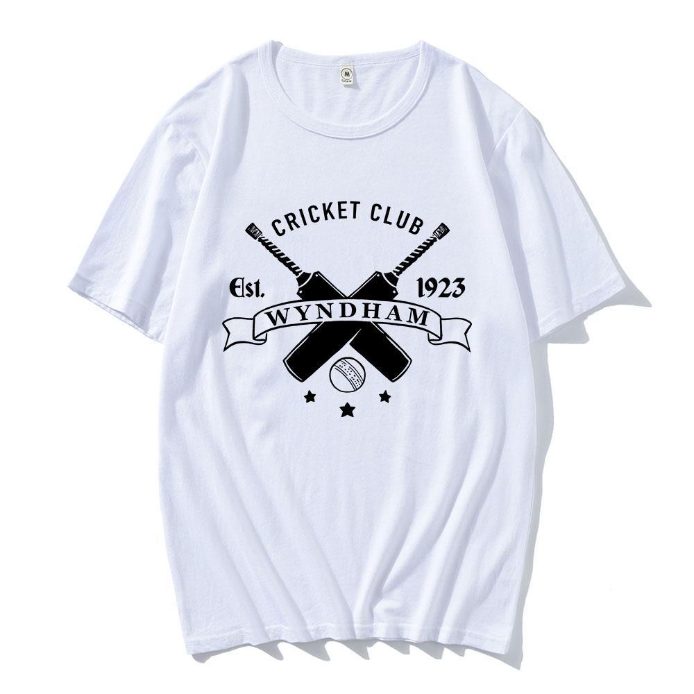 

Хлопковая футболка с коротким рукавом Atomfall Cricket Club Свободные футболки Унисекс Уличная одежда Летняя с круглым вырезом Мужские Женские Мерч Футболки с принтом S чёрный