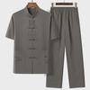 Men's Summer Short-Sleeve Tang Suit for Middle-Aged and Elderly