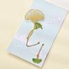 Lotus Shape Leaf Metal Bookmarks Chinese Style Hollowed Tassel Bookmark  Stationery Gift