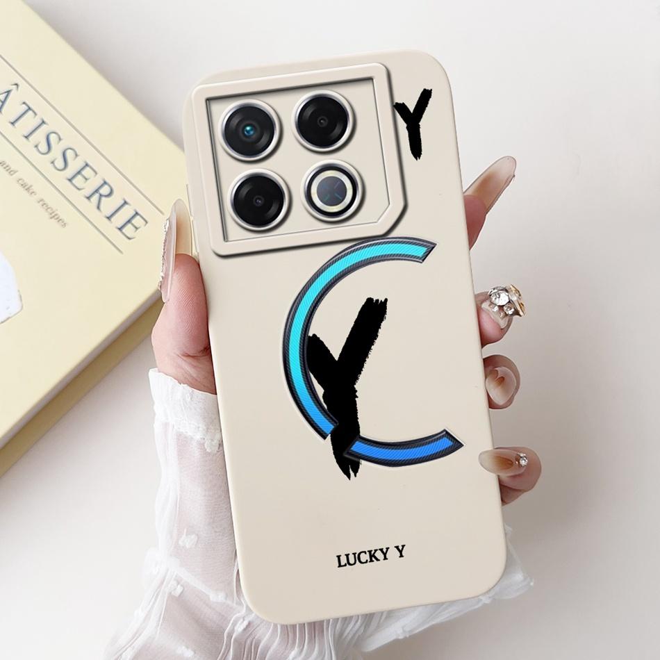 For Infinix GT 20 Pro X6871 Lucky Initial Letter Phone Case For Infinix GT20 Pro 5G Soft Silicone Shockproof Cases