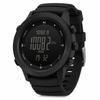 NORTH EDGE Digital Watch APACHE 46 Electronic 5 ATM Water EL 46mm Silicone Black Men's Altimeter, Barometer, Compass, Pedometer, Resistance,