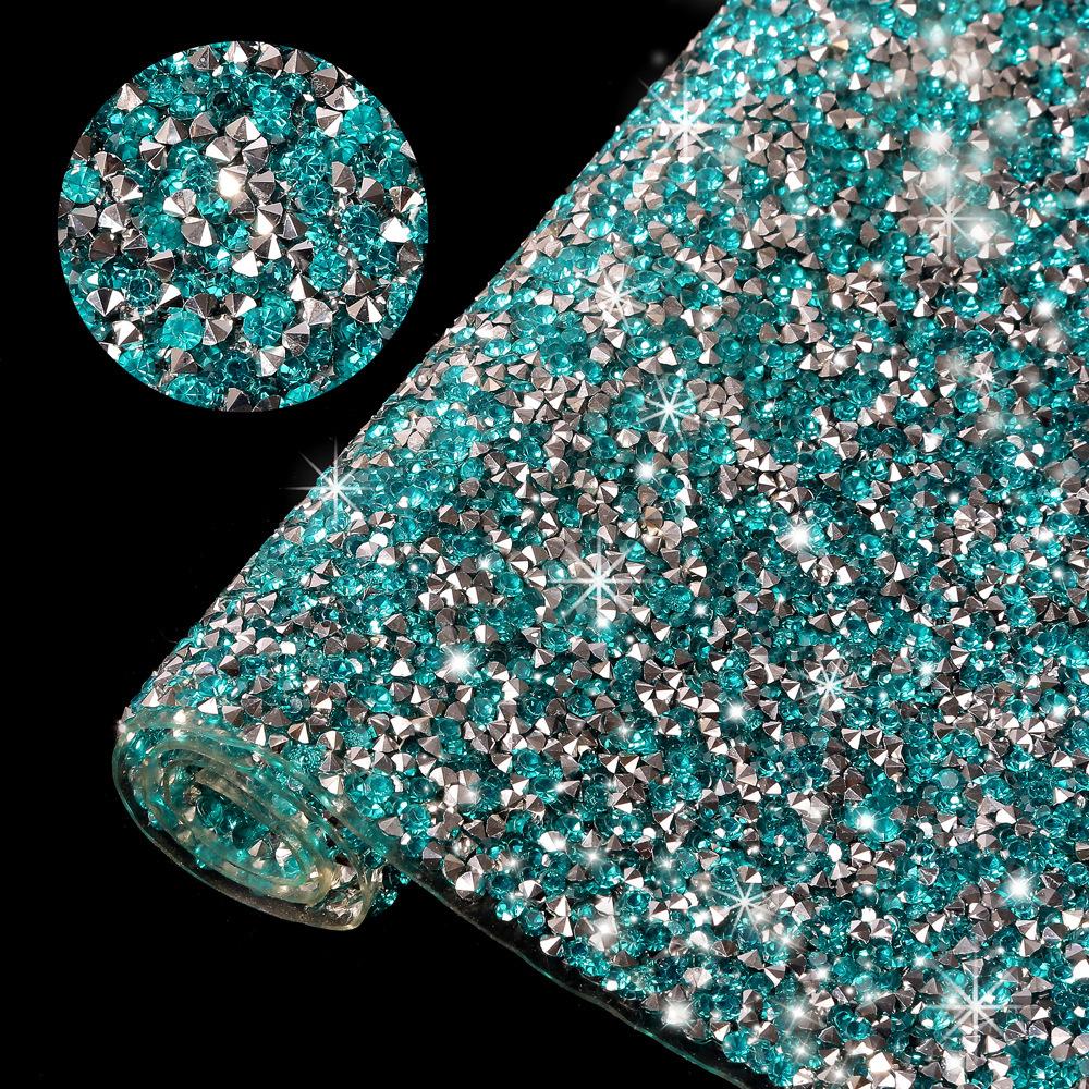 VC 20*24cm *40 Self-Adhesive Glass 3D Eco-Friendly Rhinestone Flatback 14 Facets Strip Sticker DIY Accessories Phone