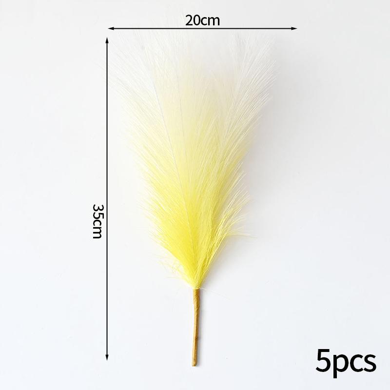 Simulated Reed Pampas Grass Artificial Plant Colorful Feather Decoration For Wedding Banquet Arrangement Shop Store Decor Props