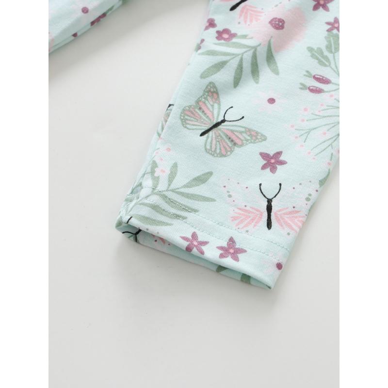 Neues Langarmkleid für Mädchen Frühling und Herbst Blumenmuster Niedliches Prinzessinnen-Langarmkleid für Kleinkinder