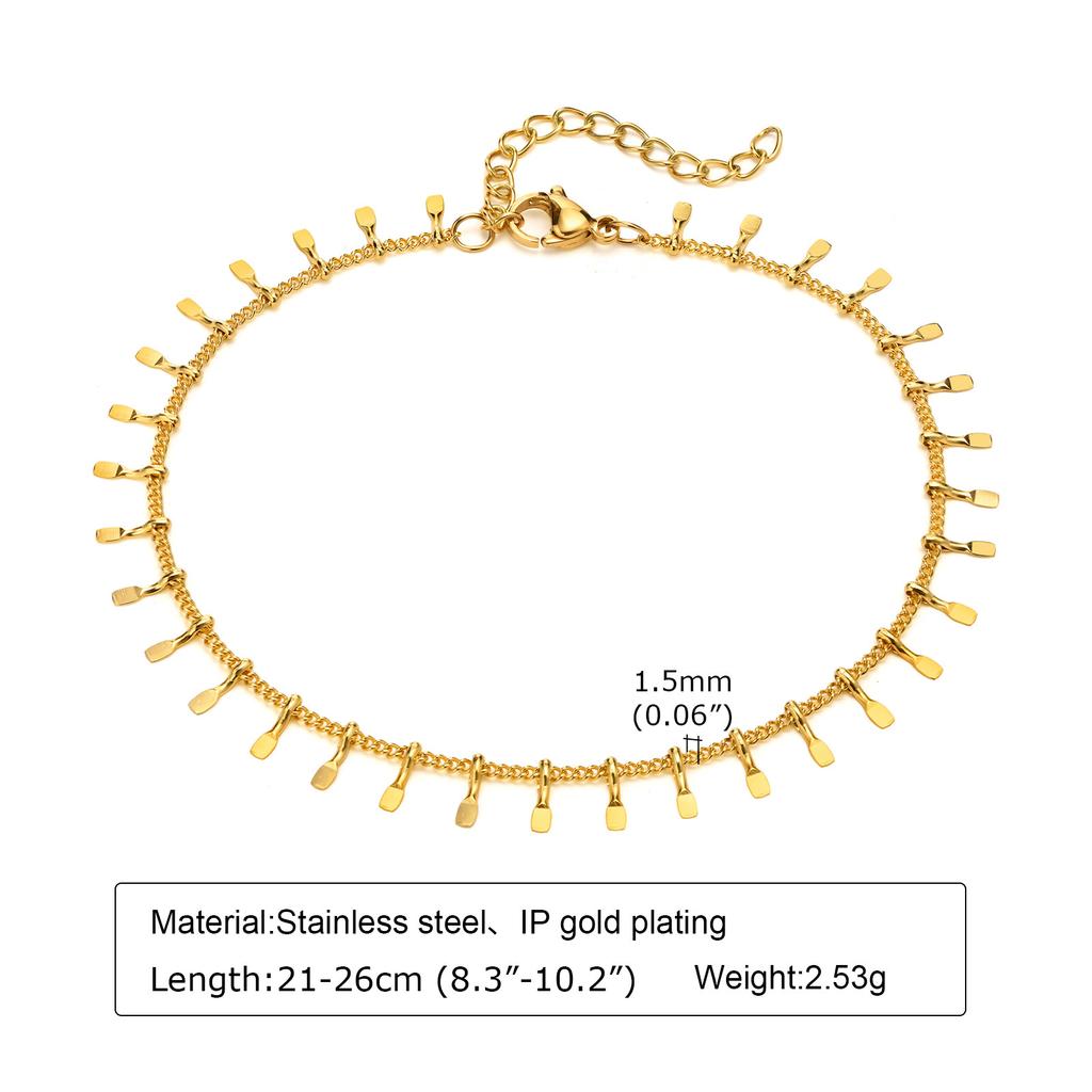 Vnox Bohemian Colorful Small Pendants Anklet For Women Girls Stainless Steel Thin Layered Chain Summer Jewelry Party Gift