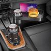 360 Degree Rotating Car Cup Holder Tray With Storage Space Food Table For Snacks And Drinks Universal Multifunction