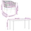 7 Piece Outdoor Dining Set with Cushions Gray Poly Rattan Glass Table