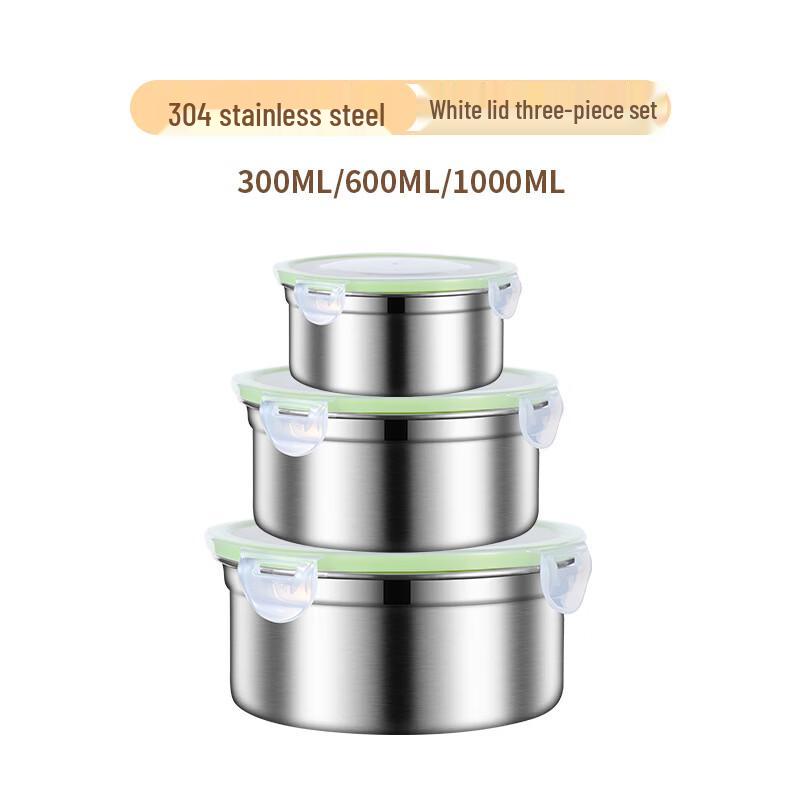 ZISIZ Round Plastic Food Storage Container Set